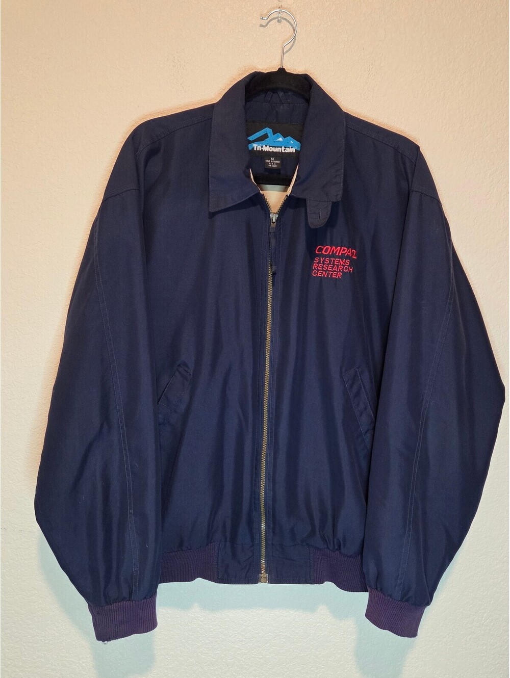 Tri-Mountain Navy Blue Compaq Systems Research Center Jacket Medium